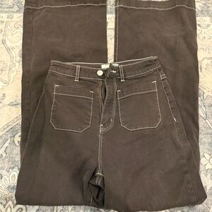 ROLLA'S Chocolate Brown Jeans with Contrast Stitching